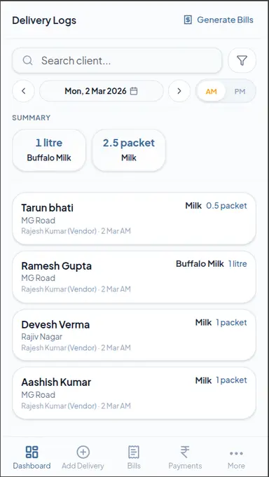 Delivery Logs